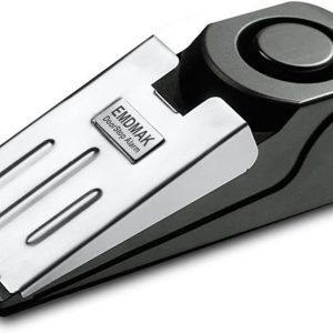 EMDMAK Door Stop Alarm with 120DB Siren Door Stop for Home & Travel (Black)